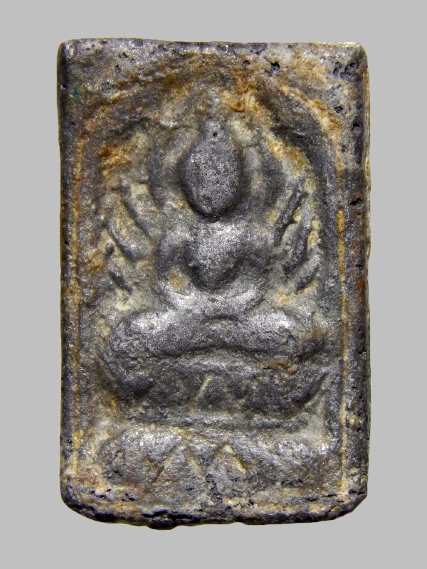 หลวงปู่ศุข วัดปากคลองมะขามเฒ่า No.16 พิมพ์ประภามณฑล ข้างรัศมี เนื้อชินตะกั่ว