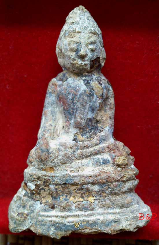 *พิมพ์มารวิชัย เนื้อชินสนิมแดง กรุวัดเทวสังฆารามฯ(วัดเหนือ) กาญจนบุรี*