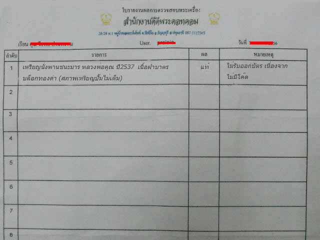 เหรียญนั่งพาน หลวงพ่อคูณ วัดบ้านไร่ "รุ่นชนะมาร ปี2537"..เนื้อฝาบาตร(บล็อกทองคำ)