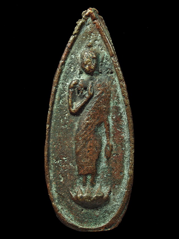 เหรียญหล่อพระคันธราช พิมพ์ใบหอก ปี 2472 สภาพเดิมๆ