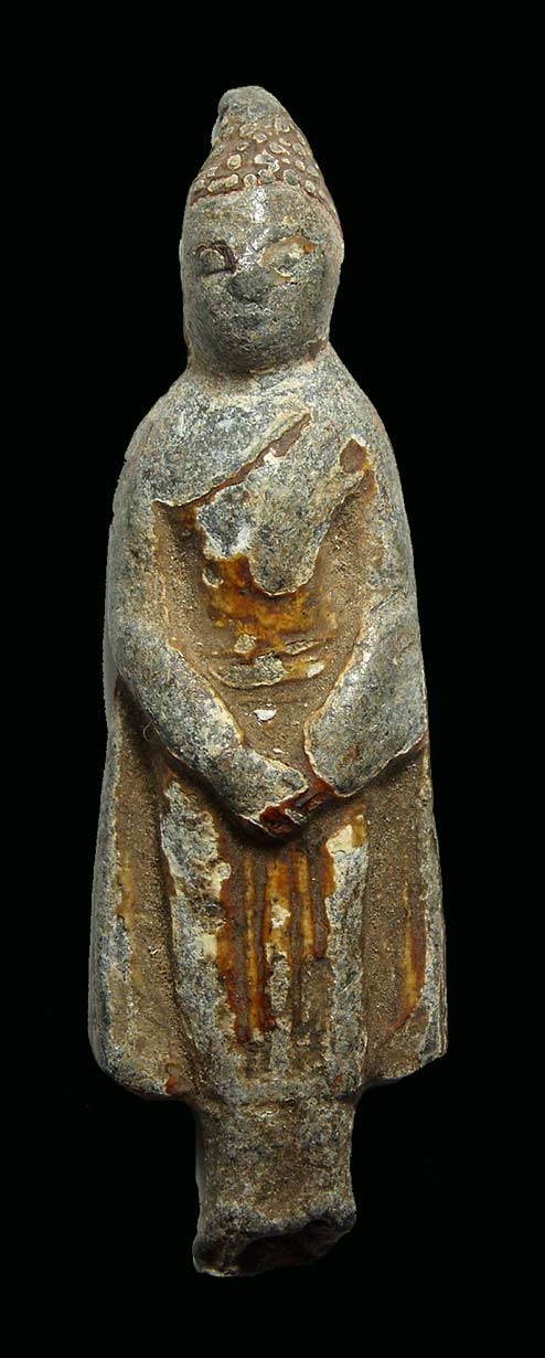 พระปางถวายเนตร เนื้อตะกั่วสนิมแดง ยุครัตนฯต้นๆครับ