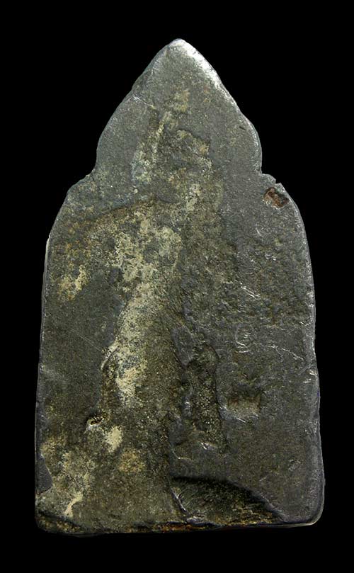 พระกรุวัดกลางตลาดพลู กทม. เนื้อชินตะกั่ว ลงรักปิดทองเดิมๆ