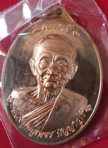หลวงปู่หนูเพชร ปัญญาวุโธ วัดป่าภูมิพิทักษ์ จ.สกลนคร เหรียญเศรษฐี เนื้อทองแดง เลข 415