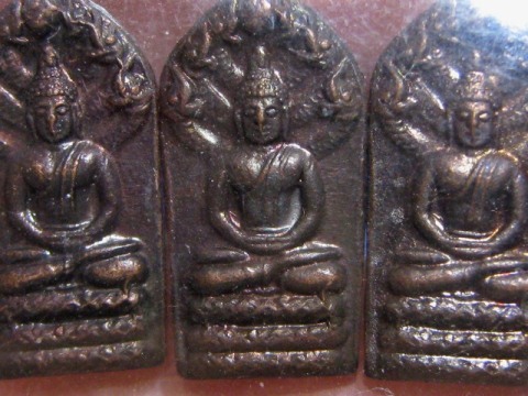 พระนาคปรกใบมะขามหลวงพ่อเปิ่น รุ่นสอง ปี33 วัดบางพระ จ.นครปฐม มาพร้อมกัน 5 องค์