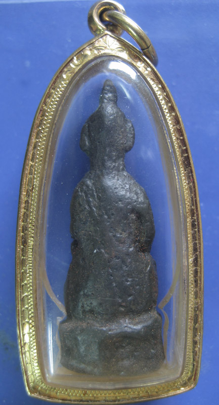 พระหล่อโบราณ กรุพระธาตุพนม เนื้อสัมฤทธิ พร้อมกรอบทอง