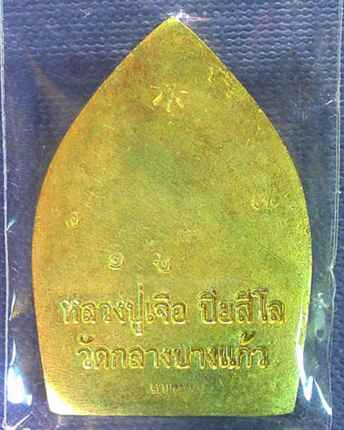 เหรียญหล่อเจ้าสัวมหาเศรษฐี หลวงปู่เจือ ปิยสีโล วัดกลางบางแก้ว ปี๒๕๕๒