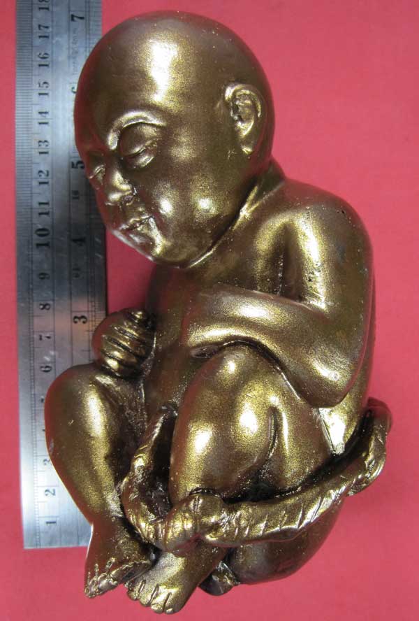 กุมารทองเหล็กไหล-น้ำพี้ขนาดบูชา องค์ใหญ่ หลวงปู่คำบุ คุตฺตจิตฺโต วัดกุดชมภู อ.พิบูลฯ จ.อุบลราชธานี