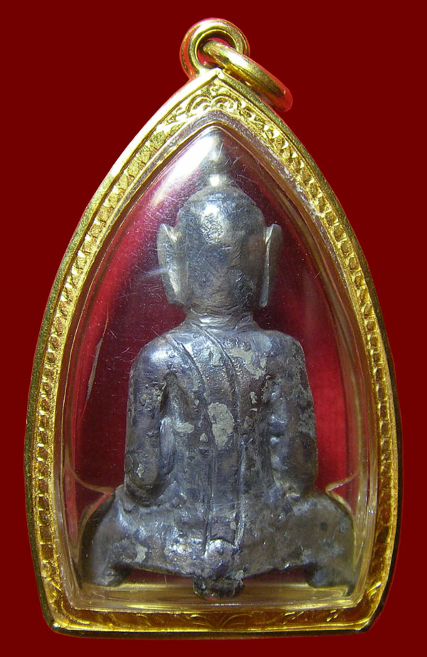 พระยอดธงเนื้อเงิน อยุธยา เลี่ยมทอง