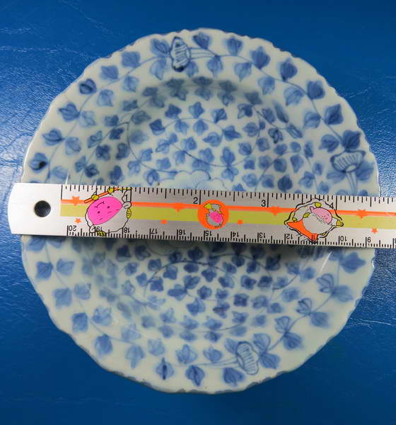 จานเชิงกังไส ลายผักชี ขนาด 4 นิ้ว ใบที่ 3