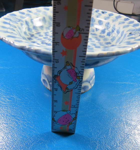 จานเชิงกังไส ลายผักชี ขนาด 4 นิ้ว ใบที่ 3