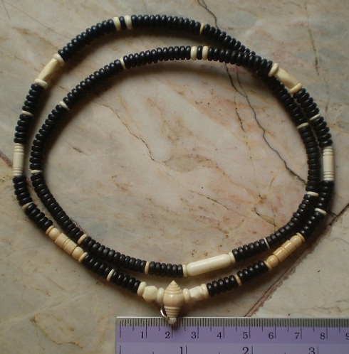 สร้อยกะลาตาเดียว บวกงาช้างแท้  หัวขุน  เคาะเดียว 