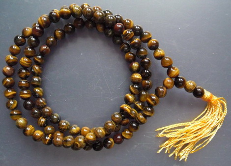 สร้อยประคำ 108 ทำจากหินไทเกอร์อาย(หินตาเสือ)