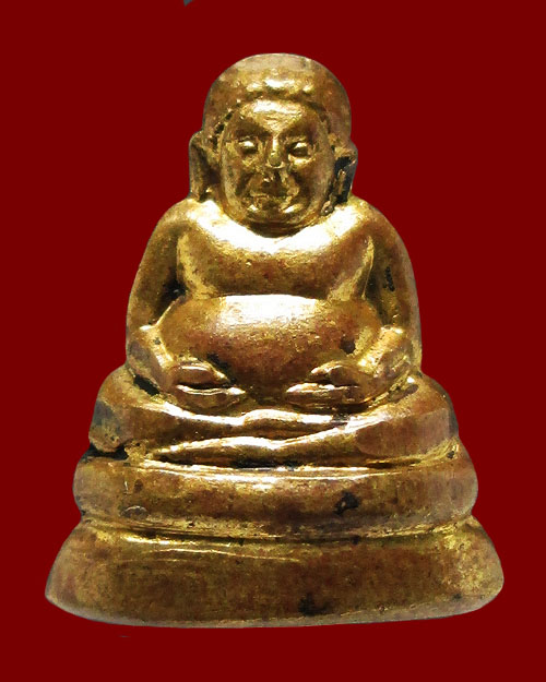 รูปเหมือนปั้มพระสังกัจจายน์ วัดสังกัจจายน์ ฝั่งธนบุรี กรุงเทพฯ ปี ๒๕๑๒ เนื้อทองผสม ตอกโค๊ตหอยสังข์