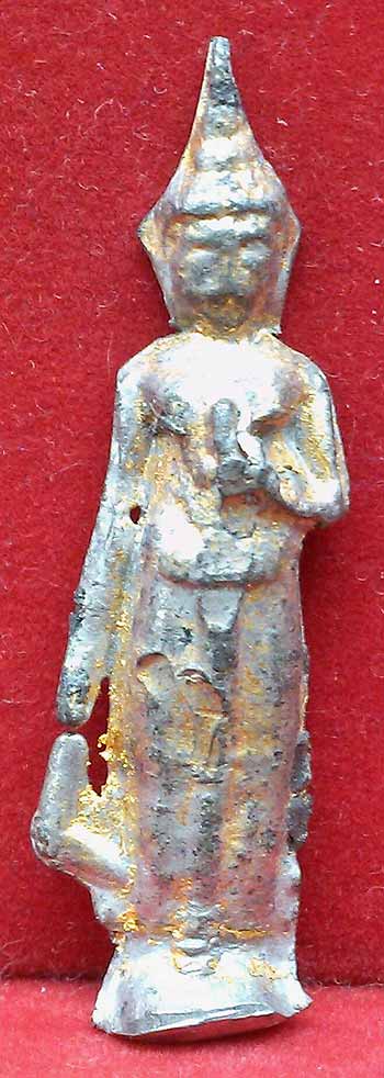 *ปางยืนห้ามญาติ เนื้อชิน กรุวัดเกาะสัมพันธวงศ์ กทม.*