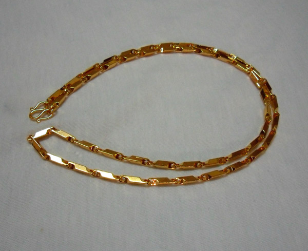 เคาะเดียว สร้อยพริ้งโกลด์ เกาหลี สวยจัด ลาย((แท่งยาว)) ยาว 23 นิ้ว ไม่ลอก จำนำไม่ได้ครับ กว้าง 0.3 ซ