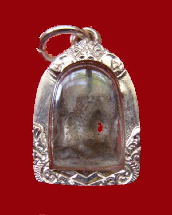 พระร่วงนั่งแผงตัดเดี่ยว กรุวัดราชบูรณะ จ.อยุธยา เนื้อชินเงิน เลี่ยมเงิน เคาะเดียว วัดใจค่าเลี่ยมเงิน