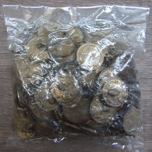 เหรียญ ล.พ.เงิน วัดดอนยายหอม นครปฐม สร้างอุโบสถวัดโคกช้าง ปี 2507 ยกถุง 100 เหรียญ สภาพสวย ราคาถูก