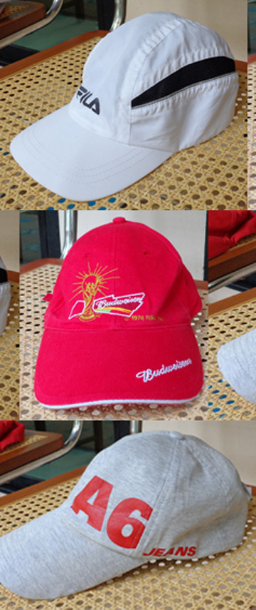 หมวกสวยๆ 3 ใบ FILA แบรนด์อิตาลี ของแท้ + BUDWEISER ของพรีเมี่ยม ฟีฟ่า เวิลด์คัพ ลิขสิทธิ์ฟุตบอลโลกขอ