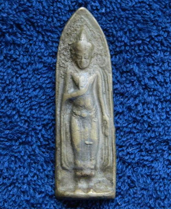 พระร่วงยืนหล่อโบราญ เนื้อโลหะผสม หล่อเก่า