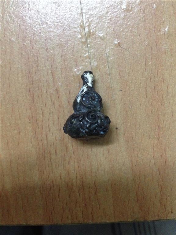 น้ำเต้าเรียกทรัพย์ หลวงพ่ออวยพร เนื้อทองผสมรมมันปู  พร้อมเจิมแป้ง