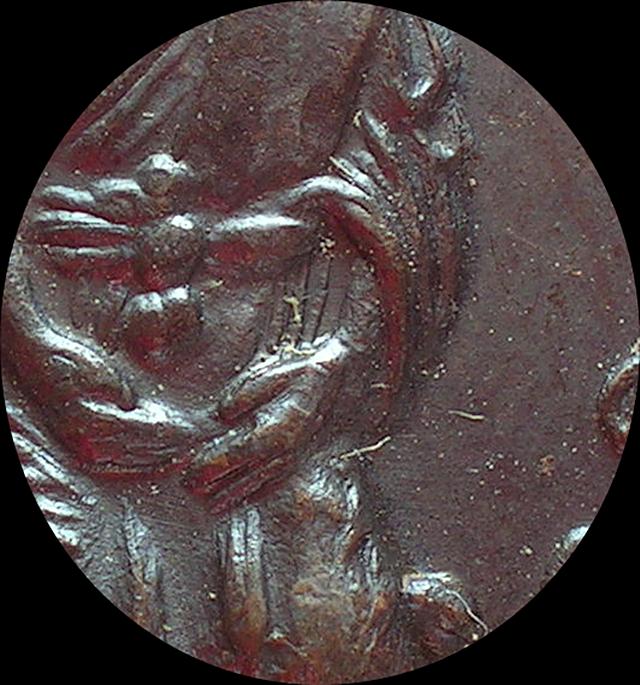 เหรียญคุกเข่า หลวงพ่อแดง พ.ศ. 2517 สวยรมดำเต็ม