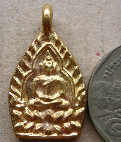 เหรียญหล่อ เจ้าสัว 3 พิมพ์เล็ก วัดกลวงบางแก้ว ปี2555 เนื้อทองทิพย์