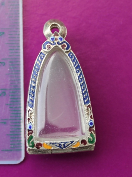 ตลัดเงินลงยา (ใส่รูปหล่อ) เปิด 2 หน้า  สวยๆ