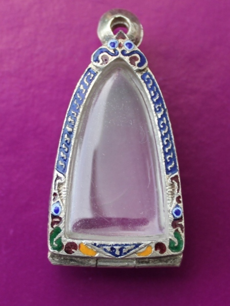 ตลัดเงินลงยา (ใส่รูปหล่อ) เปิด 2 หน้า  สวยๆ