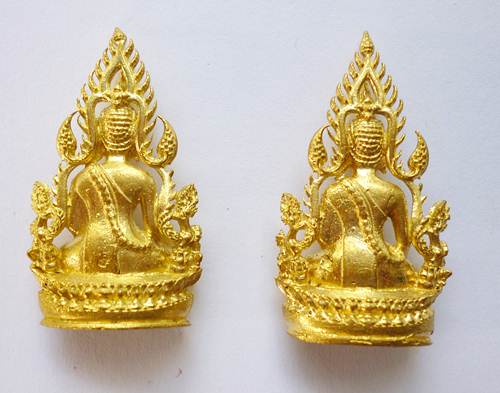 <<..เคาะเดียว..2องค์..>>พระพุทธชินราช วัดพระศรีฯ จ.พิษณุโลก..เนื้อโลหะชุบทอง