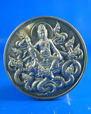 (เคาะเดียว) เหรียญจตุคามรามเทพ เนื้อเงิน รุ่น บารมีร่มไทร ขนาด 3.2 ซม.