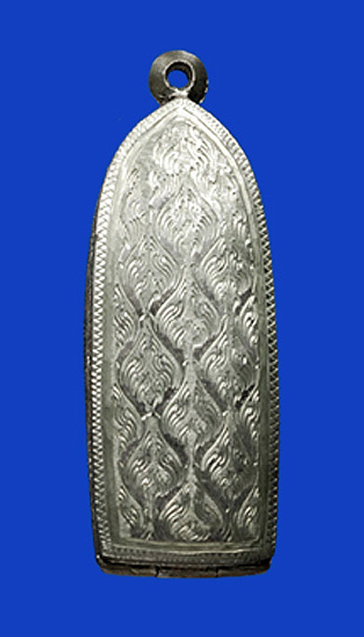 ตลับเงินหน้าเดียว มือสอง แกะลายยกซุ้ม สำหรับพระเหรียญหล่อ & เหรียญปั๊ม พิมพ์ยืน 