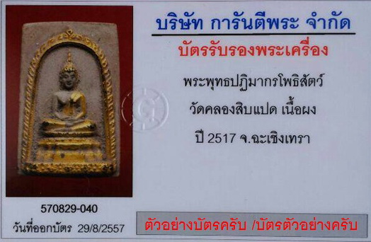 พระสมเด็จไร่วารี หลวงปู่ทิม ปลุกเสก ปี๑๗
