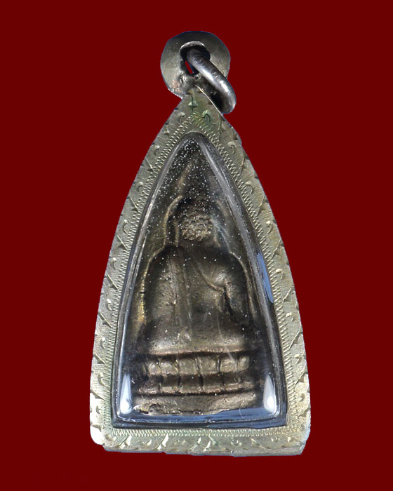 พระพุทธชินราชหล่อโบราณอุดกริ่ง วัดไชยชุมพลชนะสงคราม (วัดใต้) จ.กาญจนบุรี ปี 2510 พร้อมตลับเงินเลี่ยม