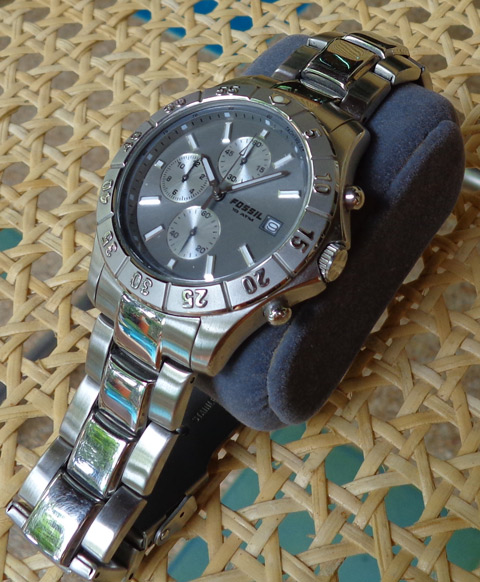 นาฬิกา FOSSIL โครโนกราฟ ของแท้ครับ หน้าปัดเทาsilver 3วงเล็ก TACHYMETER สไตล์สปอร์ตเรซซิ่ง