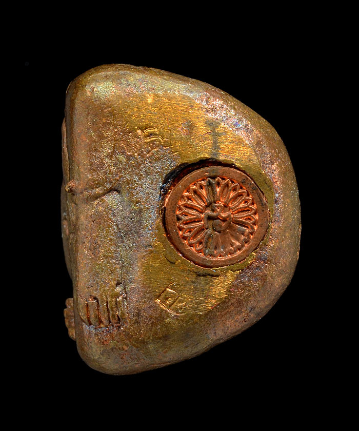 กริ่งพระสังกัจจายน์ รุ่น ๑ หลวงปู่เอื้อม วัดบางเนียน เนื้อโลหะทองบ้านเชียง