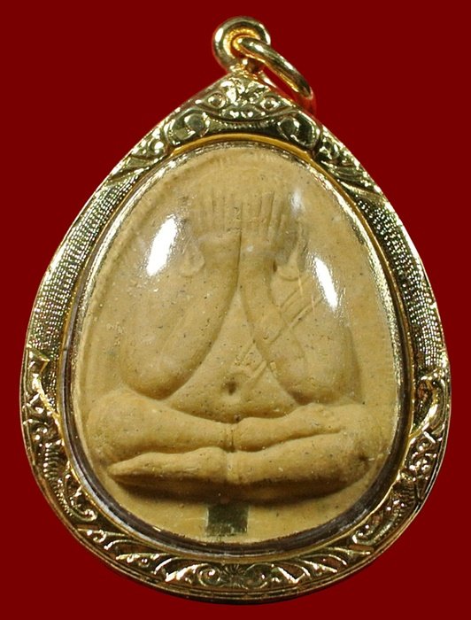 พระปิดตามหาลาภ ญสส.จัมโบ้ เนื้อผงเกสร ตะกรุดทอง สมเด็จญาณสังวร สมเด็จพระสังฆราช วัดบวรฯ ปี 35