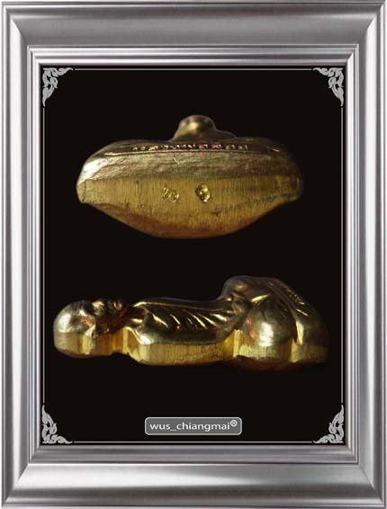 หล่อปั้มรุ่นแรกหลวงพ่อลออ วัดหนองหลวง เนื้อทองเหลือง จารสังฆาฎิ ปี 2549 สวยครับ