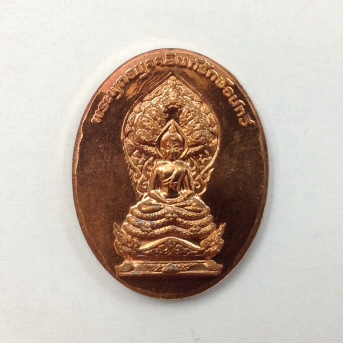 เหรียญพระพุทธมุจจลินท์รักษ์ธนทวี(พระนาคปรก)รุ่นมุจจลินท์มหาโภคทรัพย์ เนื้อชนวนรวมใจ พิมพ์2หน้า