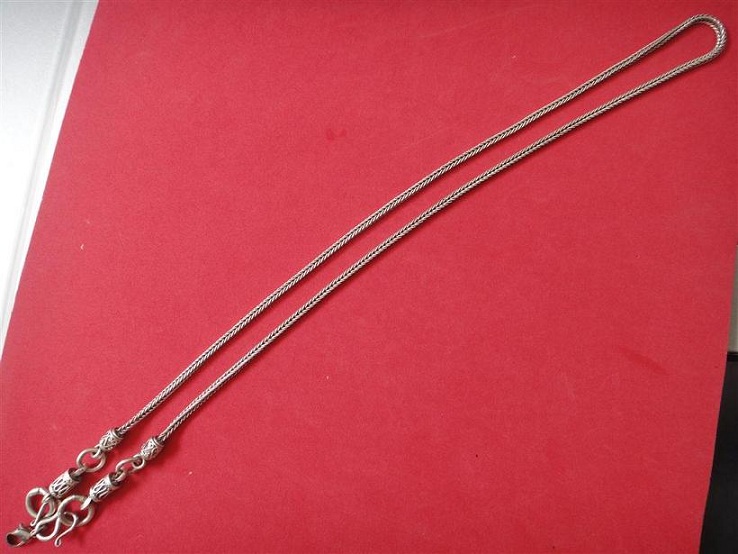 สร้อยคอเงินแท้มือสอง 3 ห่วง ความยาว 11 นิ้วเชิญครับ