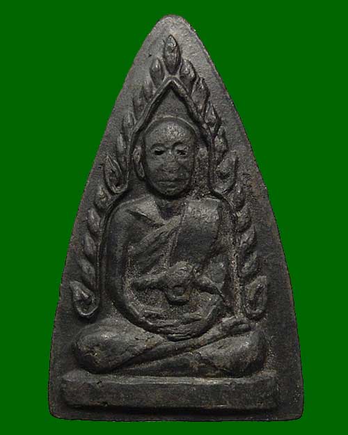  เคาะเดียว @@@ หลวงพ่อเงิน พิมพ์รูปเหมือน เนื้องผงใบลาน วัดดอนยายหอม จ.นครปฐม ยุคต้น