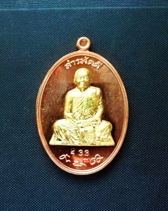 เหรียญสารพัดดี หลวงปู่บุญหนา (เหรียญทองแดงหน้ากากทองฝาบาตร ) No.233