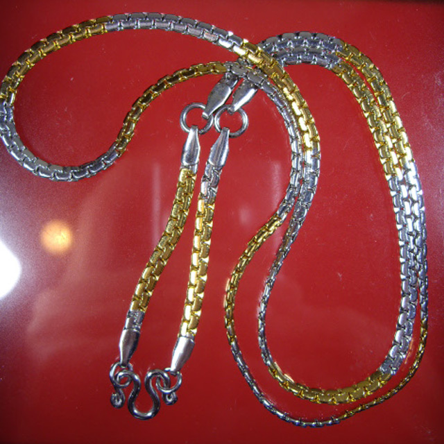 สร้อยสเตนเลสสองกษัตริย์  สวยลายทันสมัยความยาว 26 นิ้ว