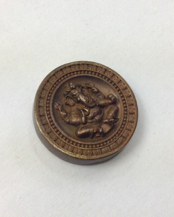 เหรียญพระพิฆเนศ รุ่นเบญจมงคล ครบรอบ 50 ปี ททบ.5 ปี51 พิมพ์เล็ก มีโค๊ด No.32727 กล่องเดิม