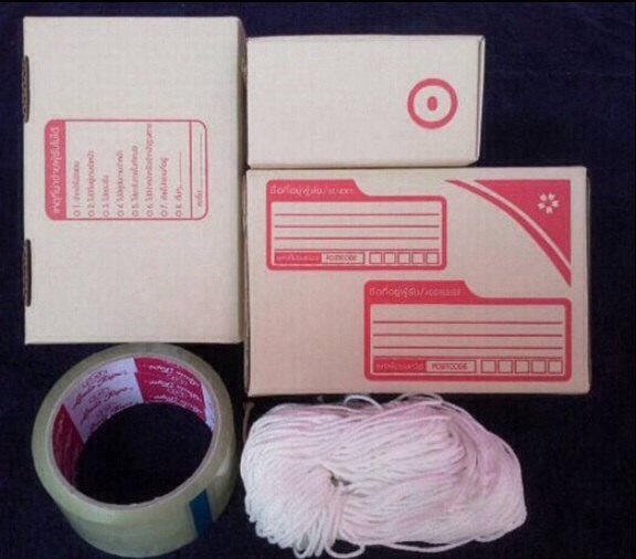 ***280บาทส่งฟรี ทั่วไทย **ไดคัท สีน้ำตาล น่าใช้ 50 กล่อง พร้อม เชือก เทป ม้วนใหญ่ ++++