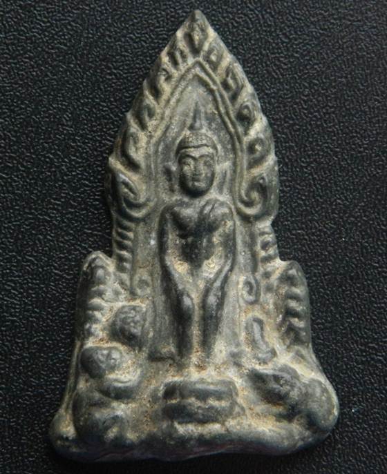 พระหล่อปางป่าเลไลย์ เนื้อชินตะกั่ว วัดไก่จ้น อ.ท่าเรือ อยุธยา ปี 2516