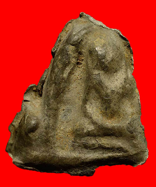 พระแผงตัด กรุวัดราชบูรณะ อยุธยา เนื้อชินเงิน