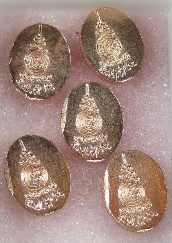 เหรียญเม็ตแตงจิ๋วพิเศษ 5 องค์ หลวงปู่คำบุ คุตฺตจิตโต วัดกุดชมภูจ.อุบลราชธานีสวยแชมป์สายอิสาน