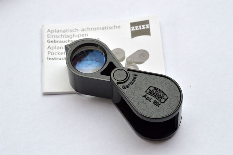 กล้องลาย Zeiss D80 เลนส์แก้วใส 3ชั้นเคลือบโค๊ดตัดแสง Achromatic Triplet Loupe ++ AAA++ซองหนัง