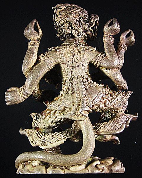 หนุมานทรงฤทธิ์8กร แผลงฤทธิ์ หลวงพ่อพูล วัดไผ่ล้อม จ.นครปฐม เนื้อเงิน