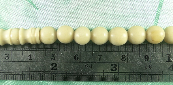 สร้อยลูกประคำงาช้างแท้ ยาว 24 นิ้ว สวมหัวได้